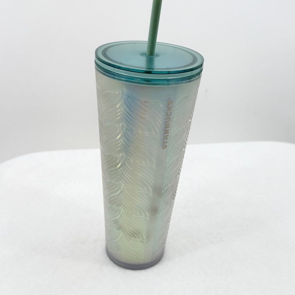 Starbucks 50th Anniversary Frosted Siren's Mermaid Tail Venti Cold Cup 24 Oz